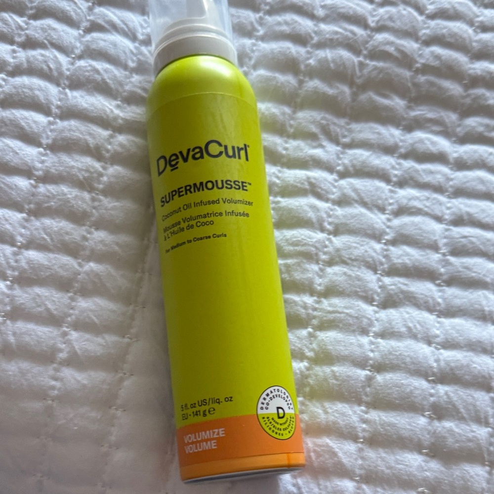 DevaCurl SuperMousse Coconut Oil Volumizer - Bright Yellow